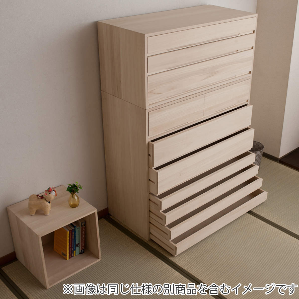 桐タンス 7段 桐収納 日本製 白木仕上げ 約幅101cm （ 桐たんす 桐