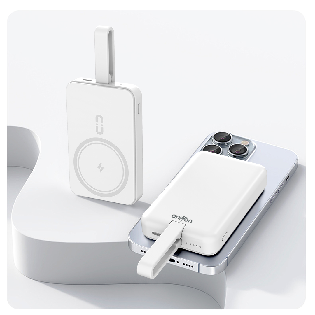 Aniyon モバイルバッテリー MagSafe ワイヤレス 小型 10000mAh 磁気