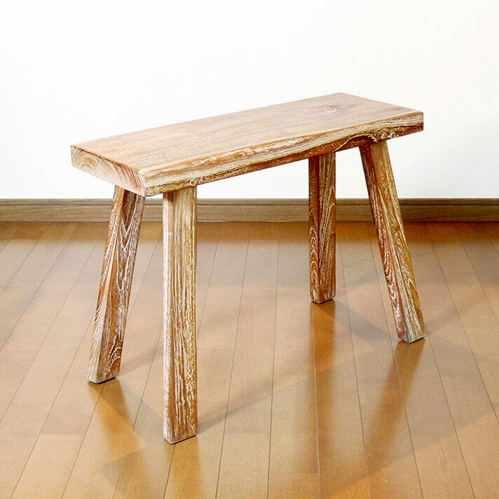 オールドチーク スツール ベンチ 幅60cm おしゃれ 木製 無垢材 チェア