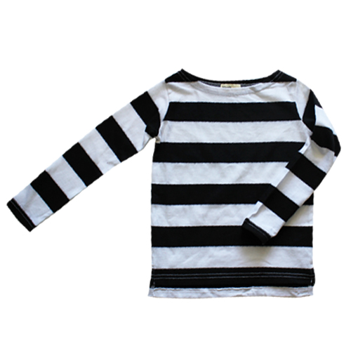 キッズ ボーダー 長袖 Tシャツ 赤白 黒白 マリン 90cm-140cm 送料無料