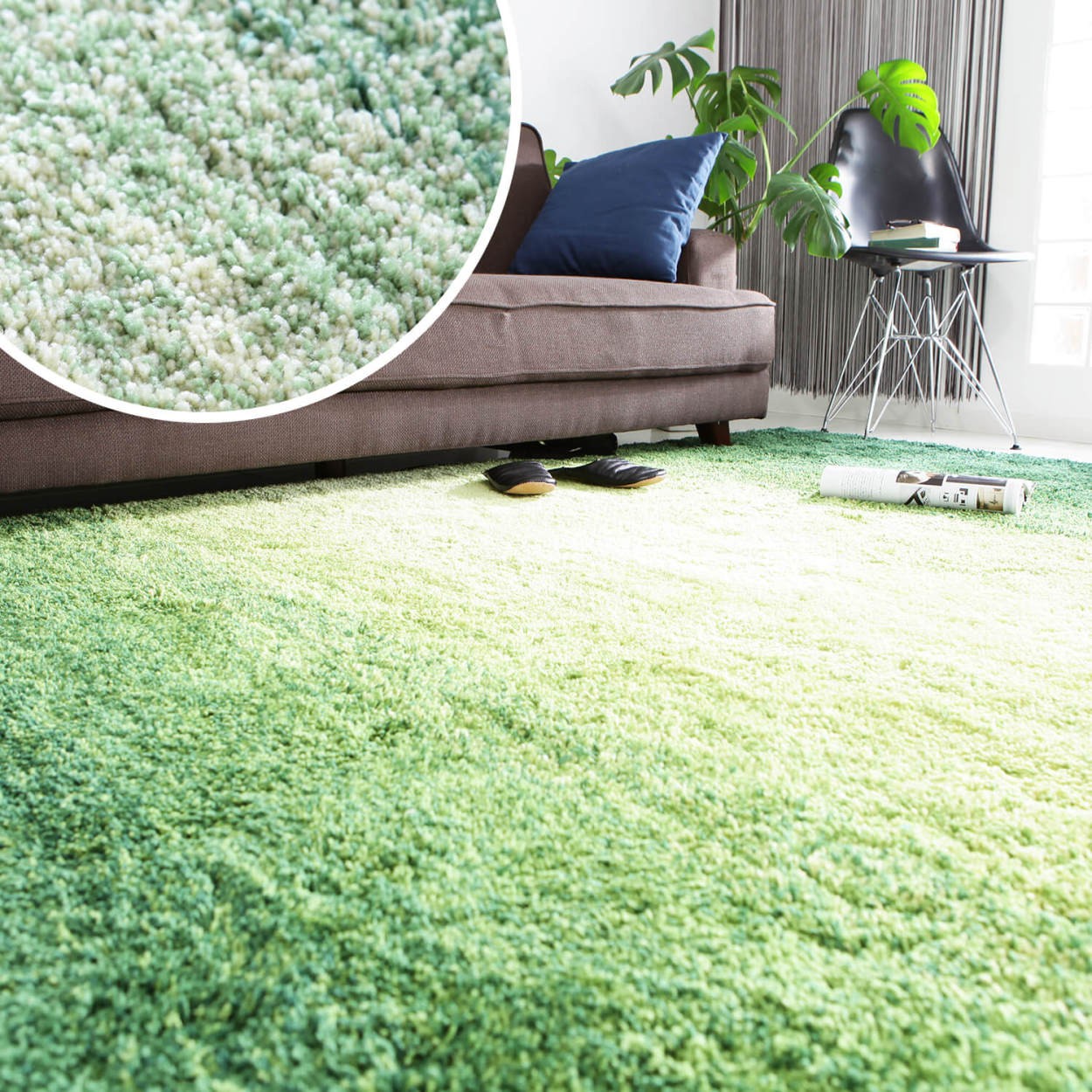 LOWYA（ロウヤ） ラグ ラグマット おしゃれ 200×250 L 厚手