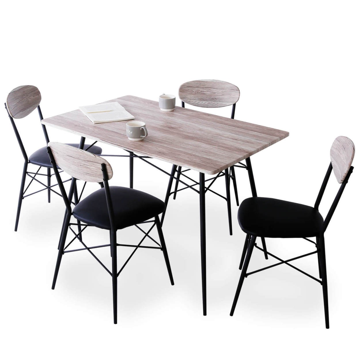 LOWYA（ロウヤ） ダイニングテーブルセット ダイニングテーブル 5点