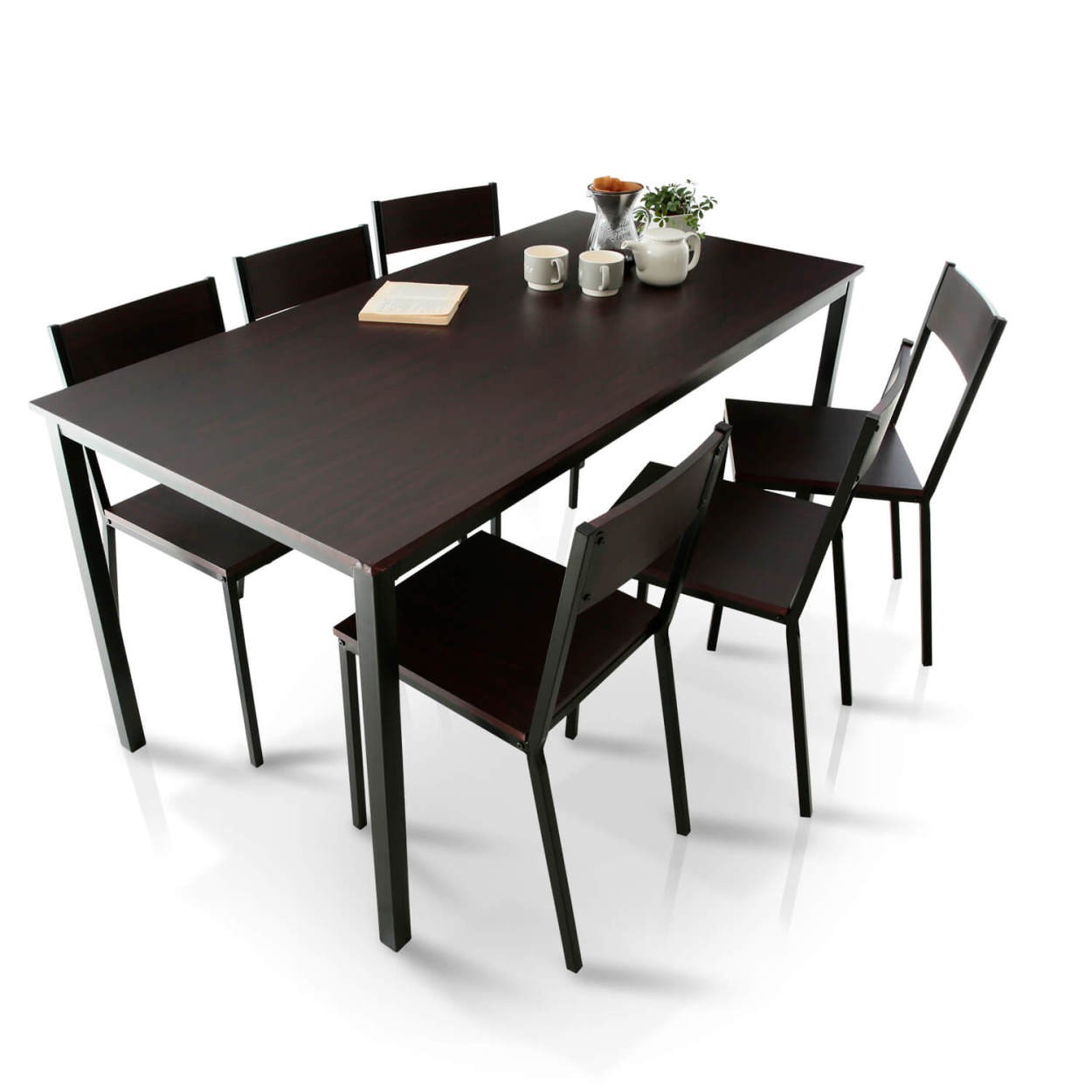 LOWYA（ロウヤ） ダイニングテーブルセット 7点 6人用 160cm幅 7点