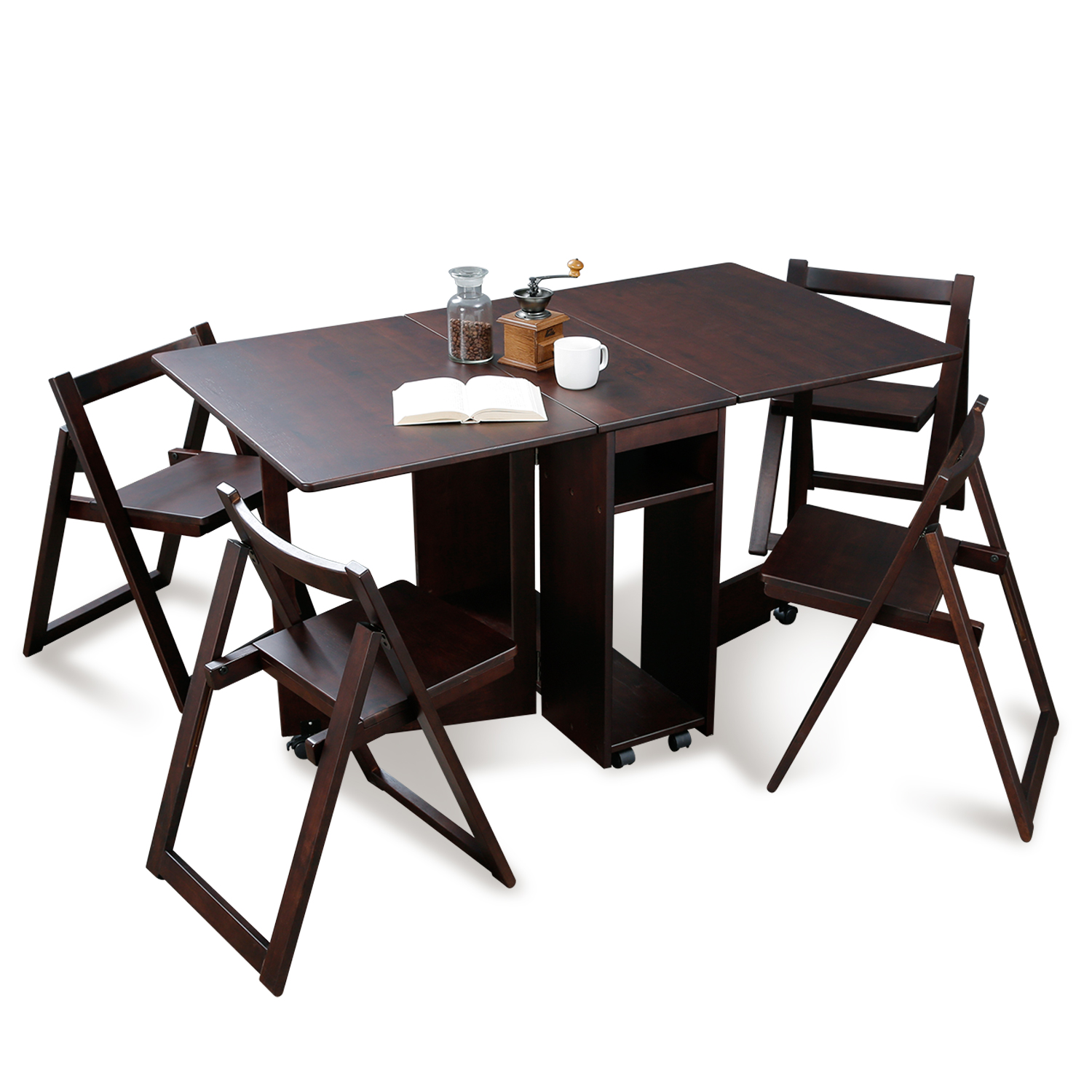 LOWYA（ロウヤ） ダイニングテーブル 折りたたみ セット ダイニング