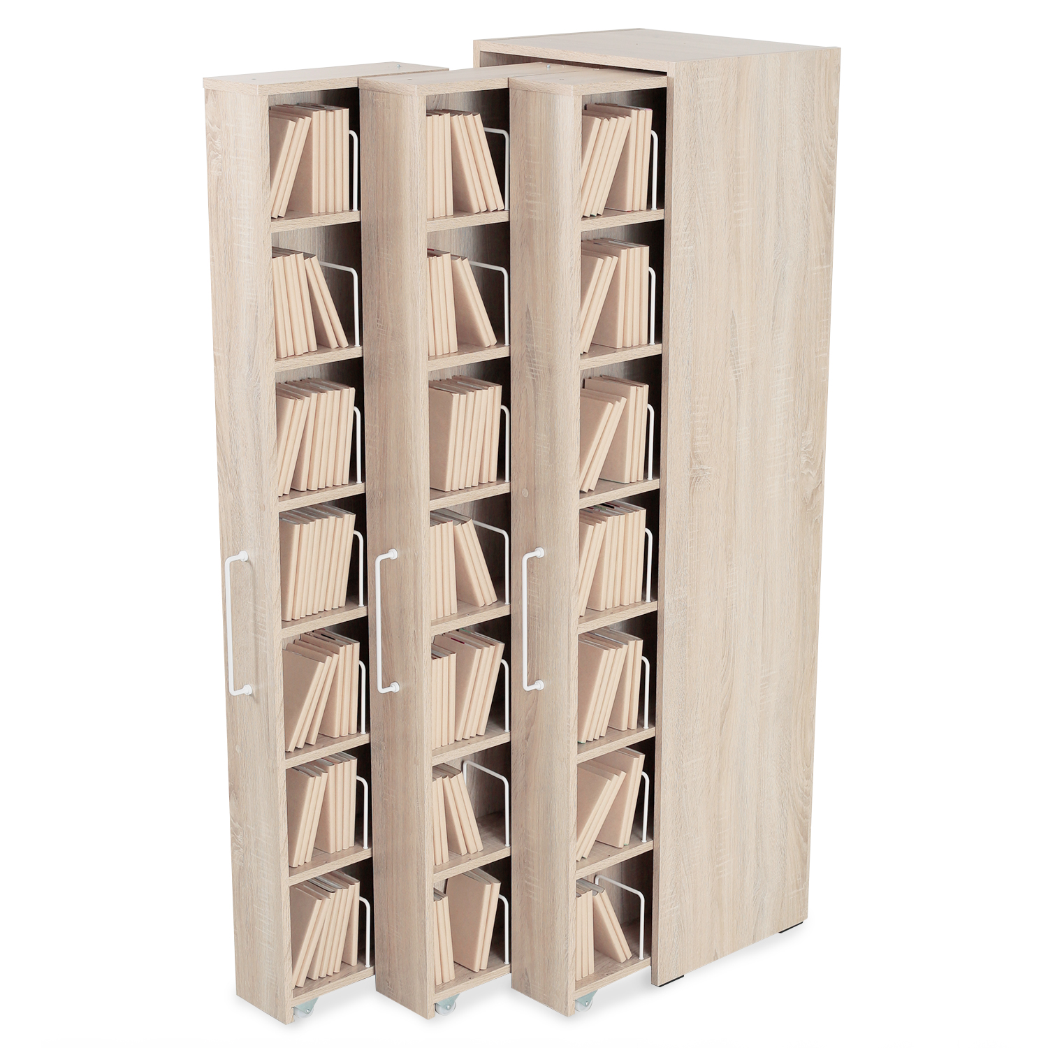 LOWYA（ロウヤ） 本棚 大容量 おしゃれ 収納 棚 薄型 スリム ラック