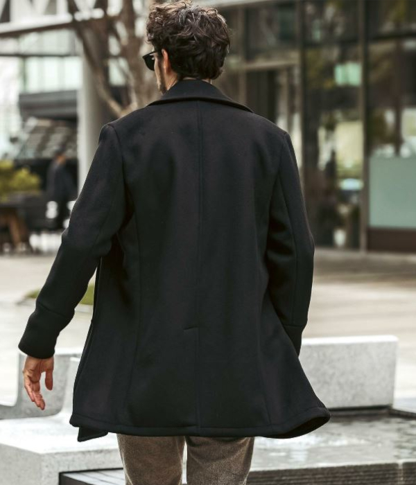 1PIU1UGUALE3 RELAX ウールコート メンズ ダブルブレスト アウター