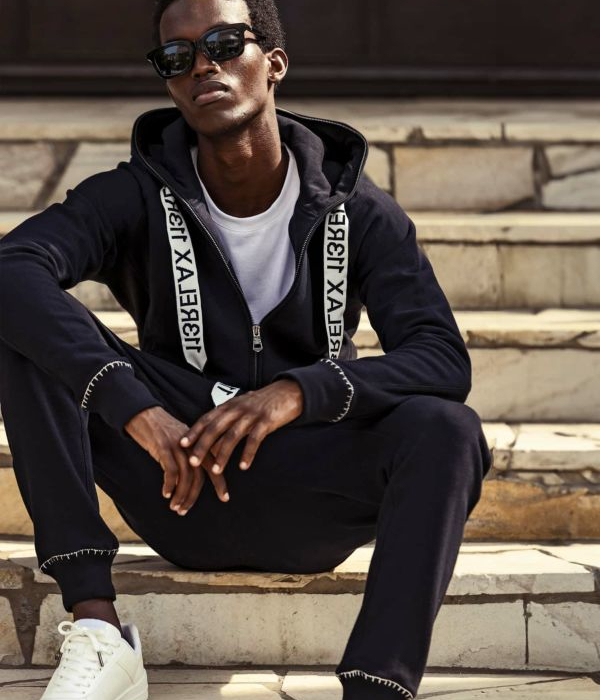 1PIU1UGUALE3 RELAX セットアップ 上下セット ステッチパーカー&パンツ