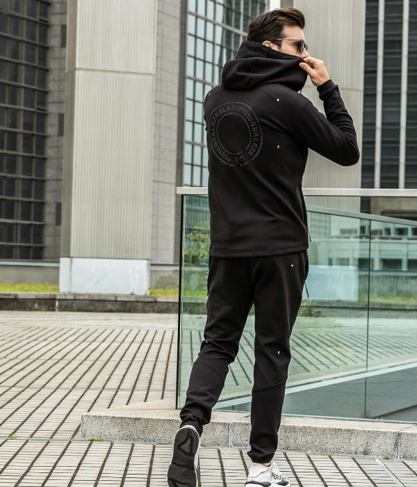 1PIU1UGUALE3 RELAX ラインストーンサークルロゴセットアップ メンズ