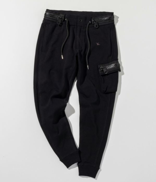 1PIU1UGUALE3 RELAX セットアップ メンズ ビッグファスナーカーゴ