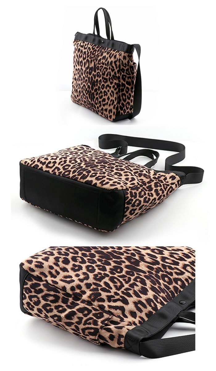 トートバッグ レディース レオパード A4 2way ハンドバッグ ショルダー