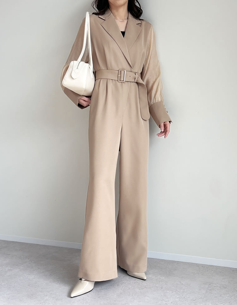 Re:EDIT（リエディ） オールインワン レディース ベルト付き 低身長 春