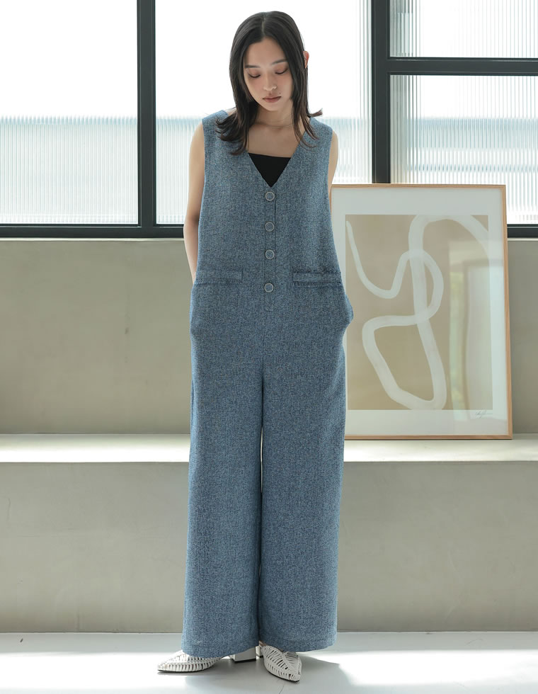 Re:EDIT（リエディ） サマーツイード レディース オールインワン