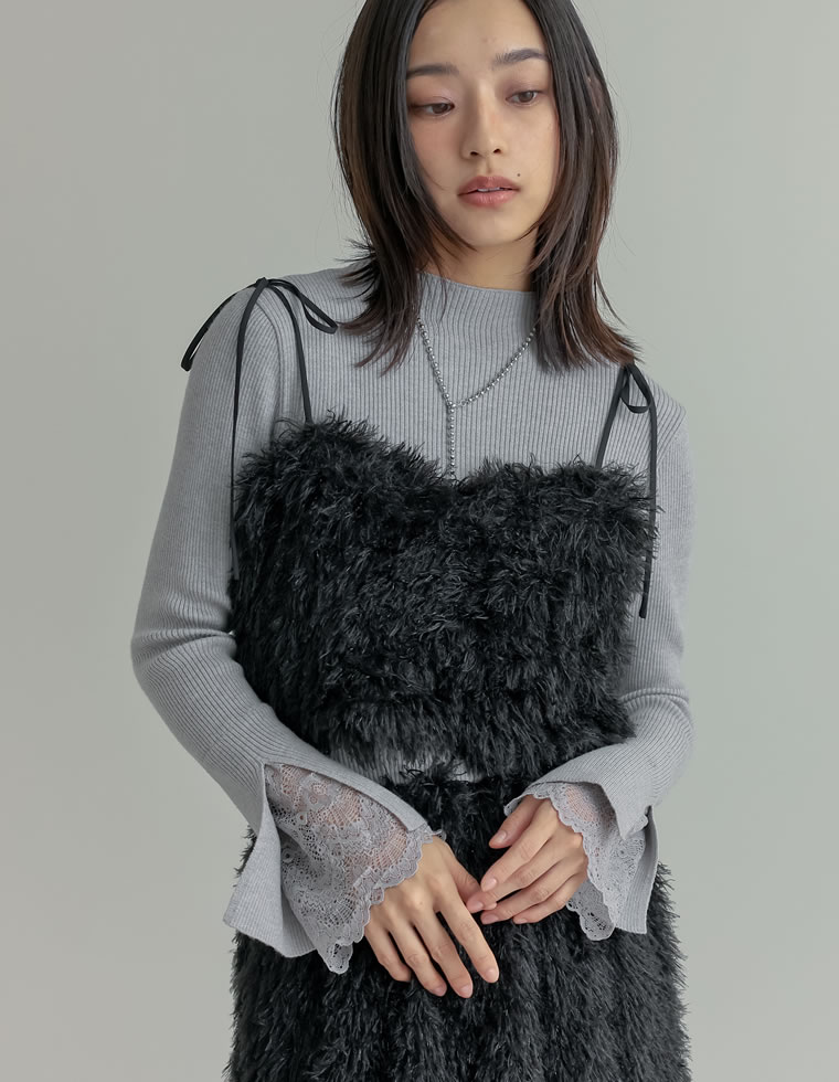 Re:EDIT（リエディ） ビスチェ レディース キャミソール フェザー