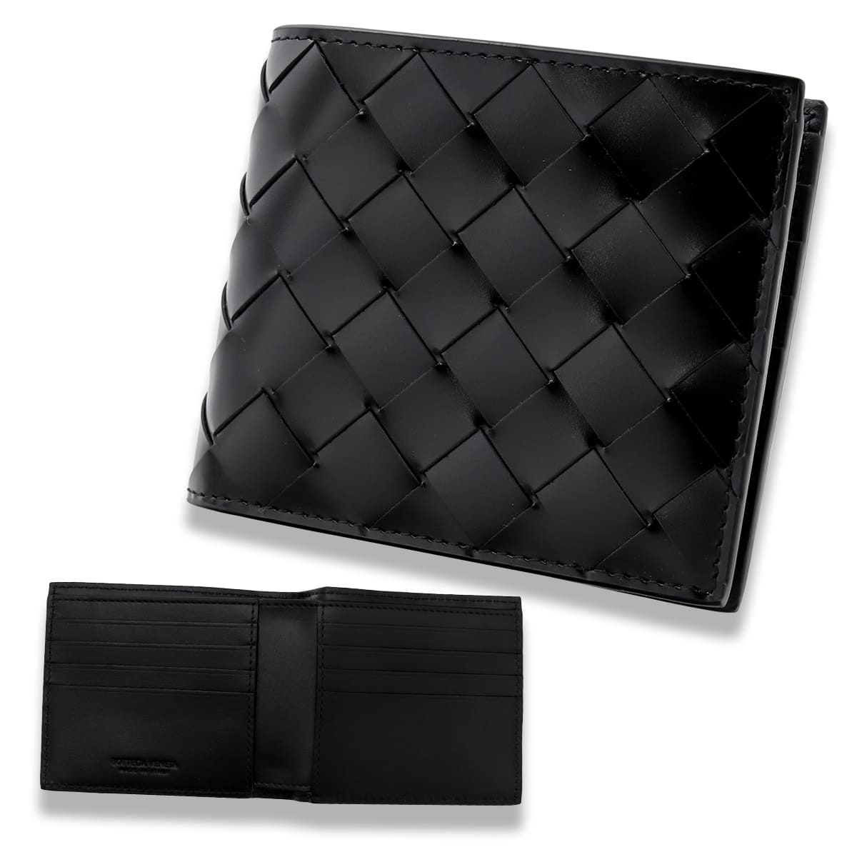 名入れ可】ボッテガ 財布 ボッテガヴェネタ 二つ折り財布 メンズ 本革