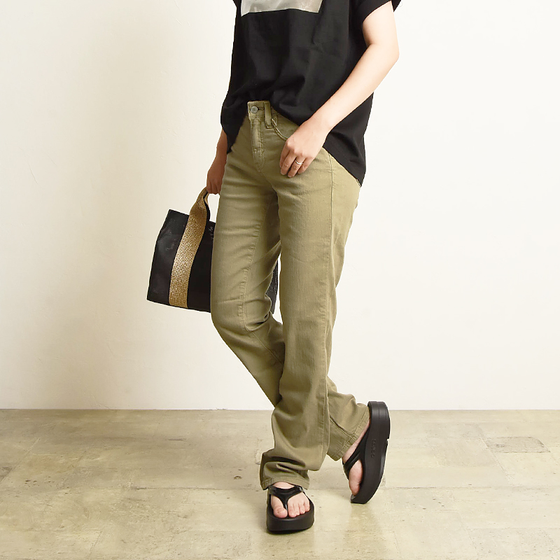 SOMETHING（サムシング） クール サマー ストレート 美脚 デニムパンツ