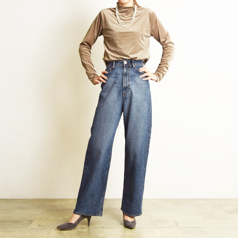 YANUK（ヤヌーク） 裾上げ無料 ジョーン JOAN ルーズ ストレート Loose