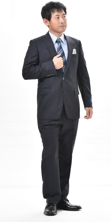 ドーメルの濃紺の無地シングルスーツ : GHK通販ライフ館 - 通販