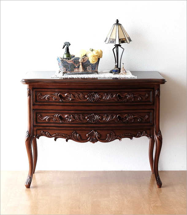 チェスト 猫脚 アンティーク 家具 木製 無垢 玄関 寝室 コンソール