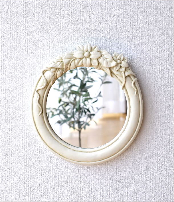 壁掛けミラー ウォールミラー おしゃれ かわいい レトロ アンティーク