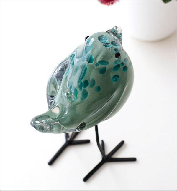 鳥 置物 オブジェ ガラス おしゃれ かわいい 雑貨鳥 バード 雑貨