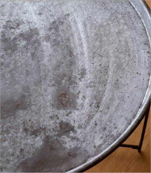 サイドテーブル 折りたたみ 丸 トレイテーブル フチあり アンティーク