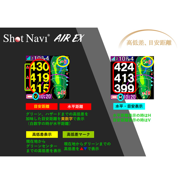 ShotNavi（ショットナビ） テクタイト Shot Navi AIR EX GPSゴルフナビ