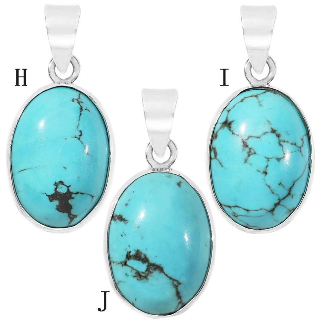 練り ターコイズ シルバー ペンダントトップ オーバル 選べる 一点物
