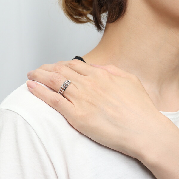 チェーンデザイン プラチナリング 幅6.7mm 5号〜21号 指輪 リング 喜平