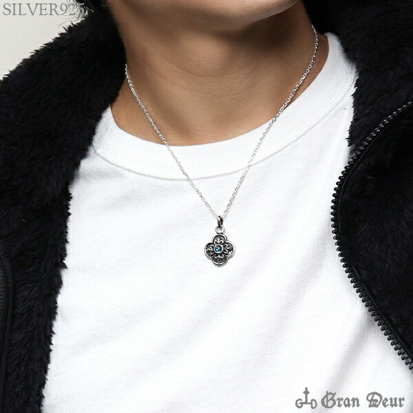 ペンダントトップ メンズ シルバー クローバー エンブレム ブランド