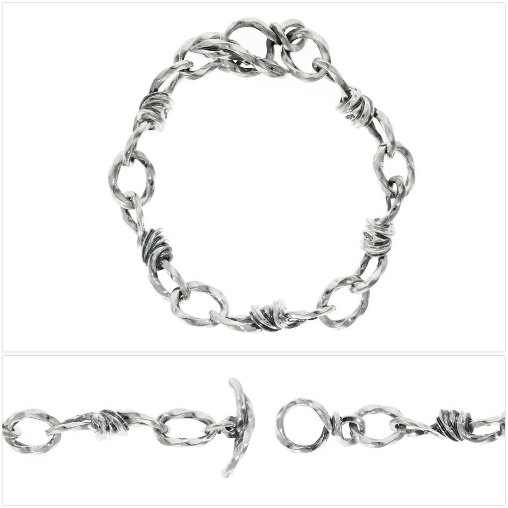 Que Crave デザインチェーン マンテル ブレスレット シルバー925