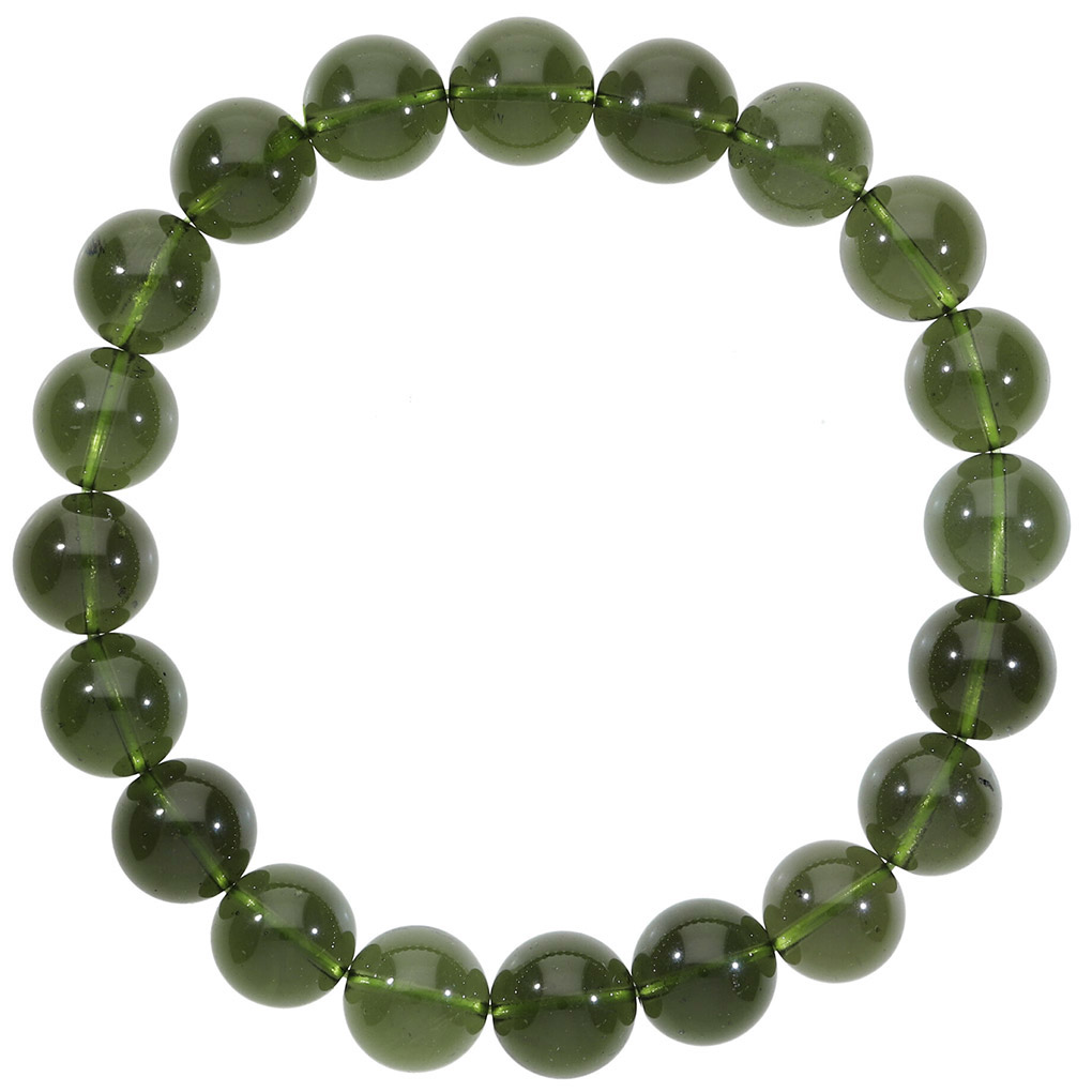 モルダバイト 高品質 ブレスレット 10mm 18cm メンズ M レディース L