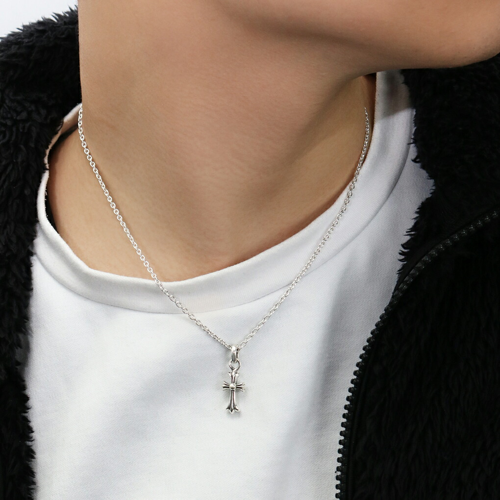 クロス フレア ネックレス ペンダント トップ チャーム シルバー