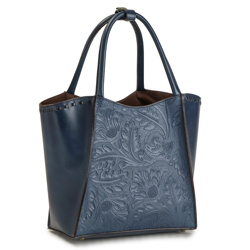 SACURA（サクラ） トートバッグ レディース 本革 ボタニカル柄 レザー