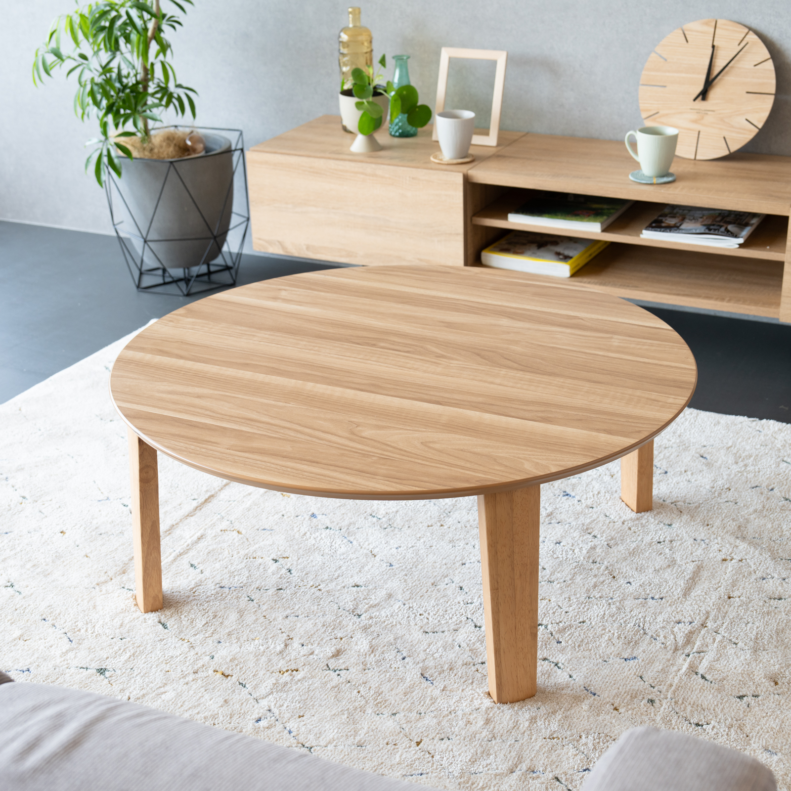 GOOD LIFE INTERIOR 座卓 折りたたみ 円形 丸型 座卓 85 ちゃぶ台 丸