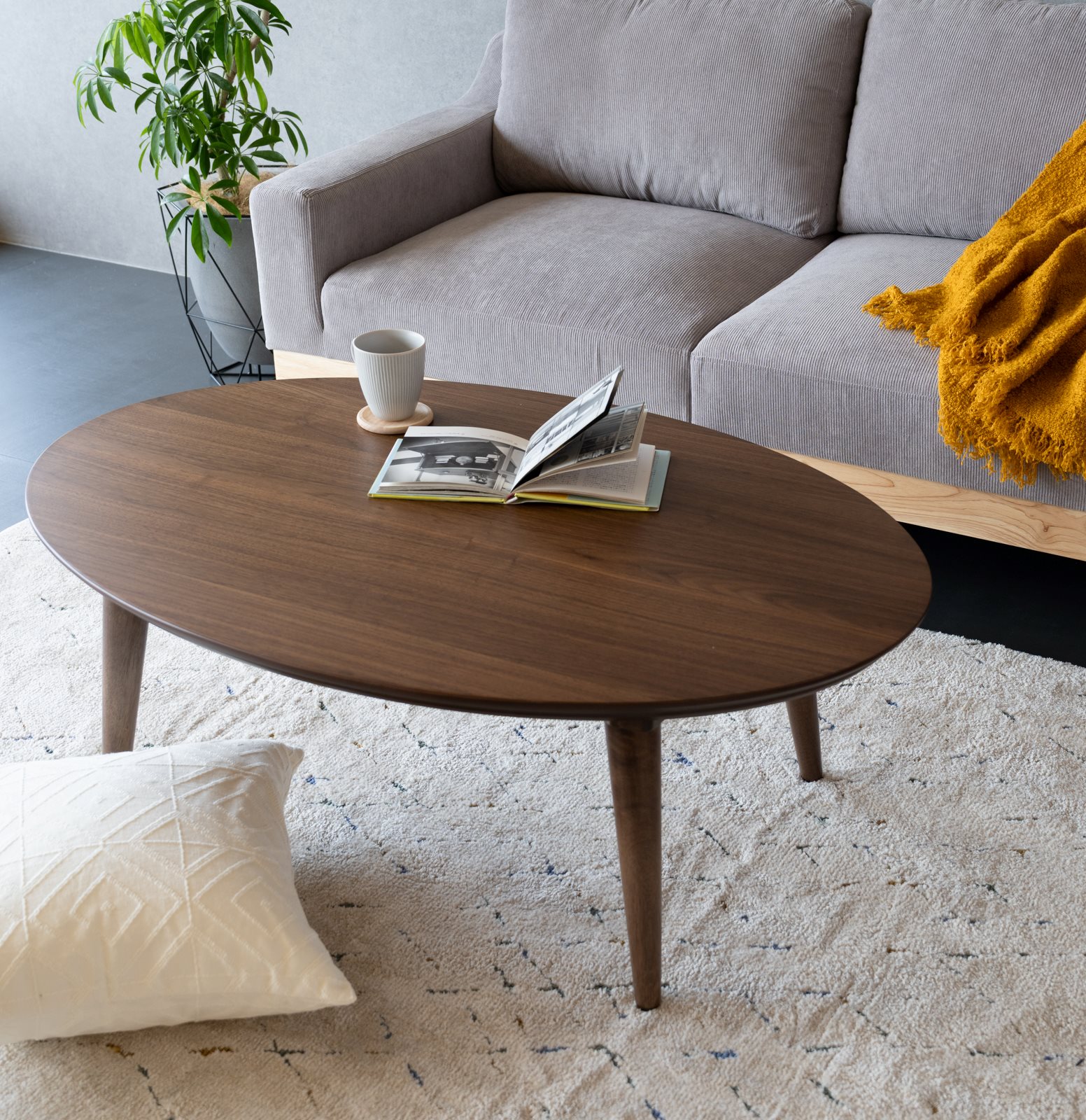 GOOD LIFE INTERIOR こたつ テーブル 楕円形 105×70cm おしゃれ