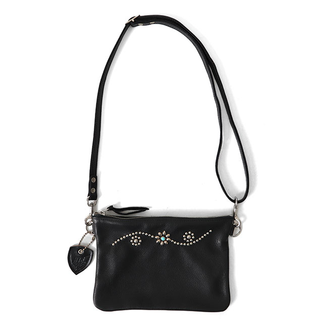 HTC エイチティーシー スタッズ ラウンドファスナー レザー長財布 24