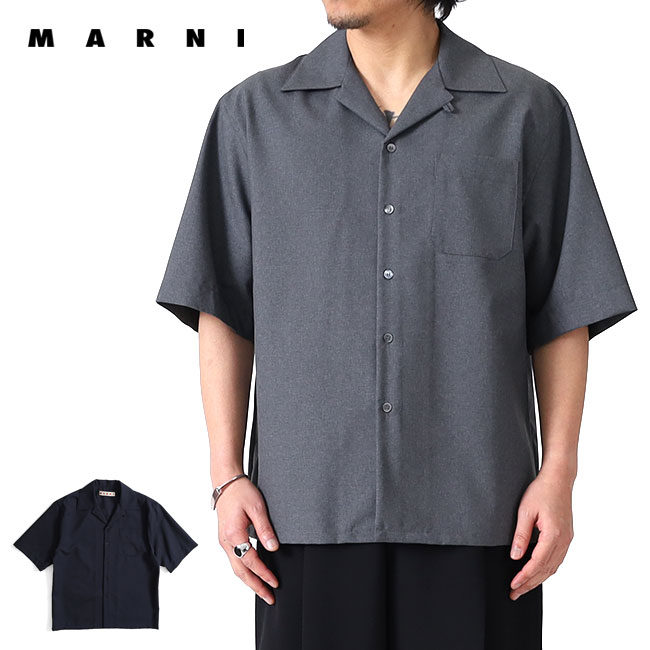 MARNI マルニ Marni Scribble 総柄 ブリーチ デニムシャツ CUJU0061A2