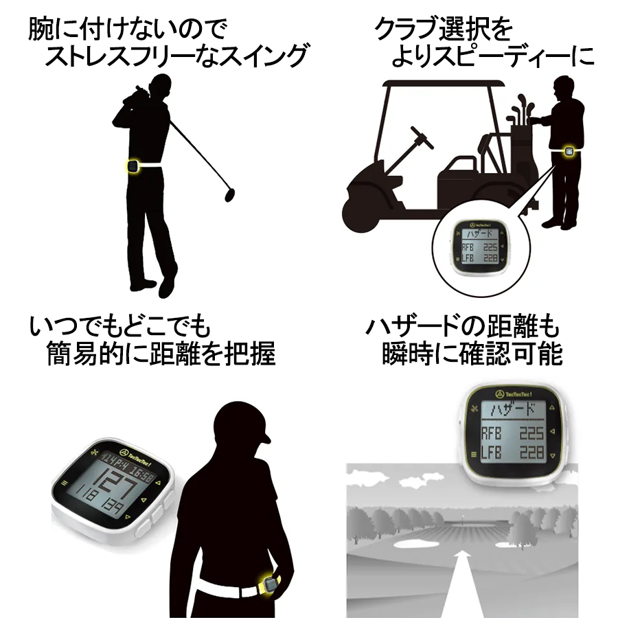 TecTecTec ULT-G Ultra Light GPS距離計 ゴルフ GPS 距離計 GPSナビ