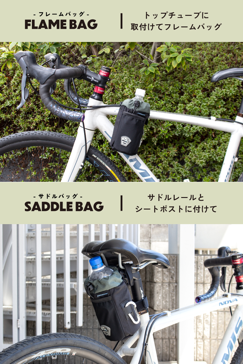 GORIX ステムバッグ ハンドルバッグ 自転車 バッグ カラビナ付き 防水