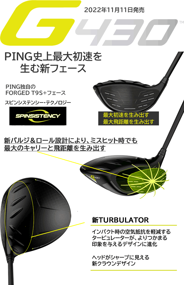 PING（ピン） 【在庫あり】 G430 ドライバー MAX SFT PING ゴルフ