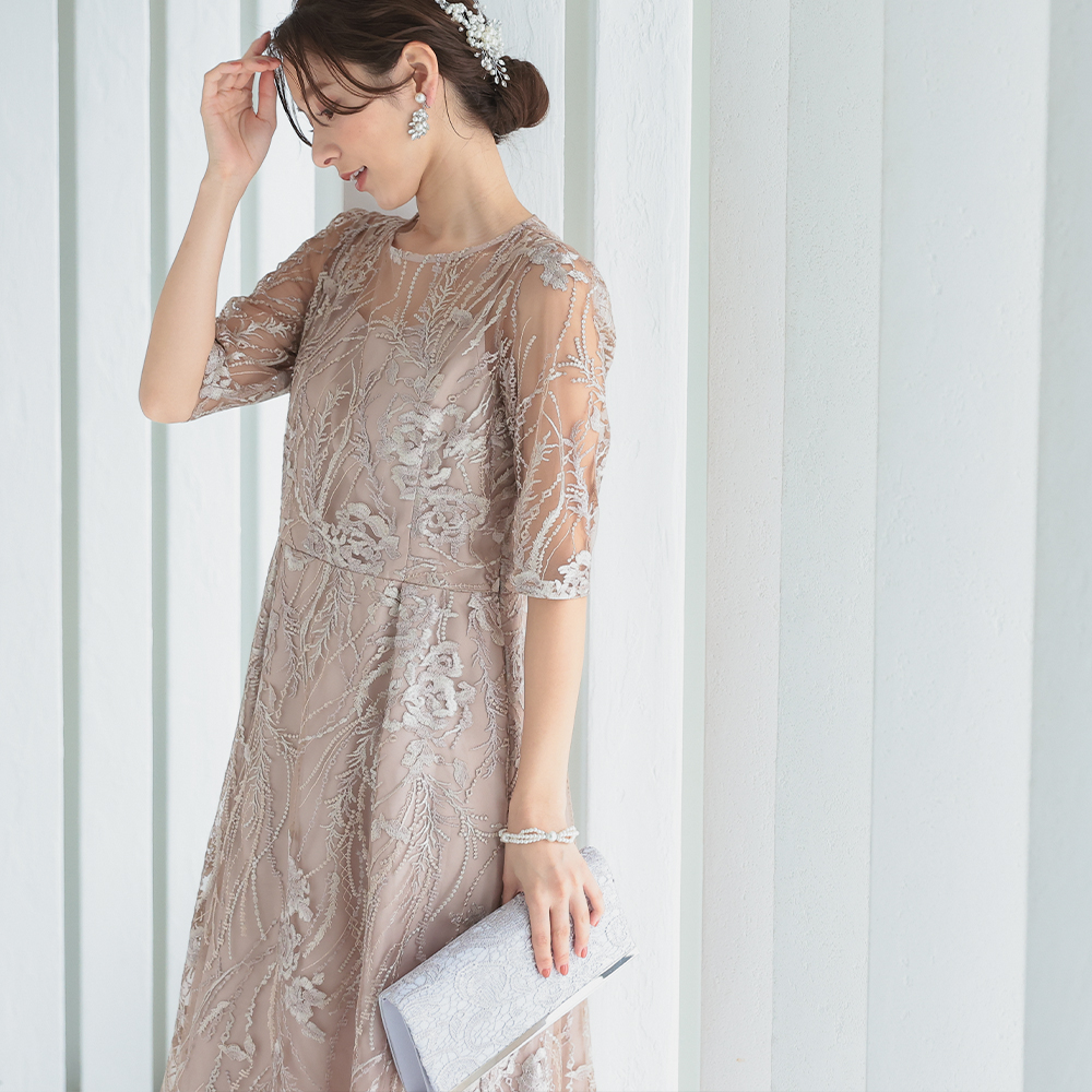 haremode（ハレモード） ドレス レディース ワンピース 刺繍 大きい