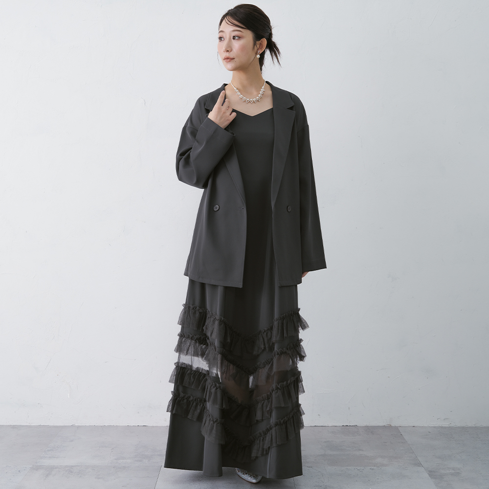 et.UNiVER ドレス レディース ワンピース ジャケット キャミセット