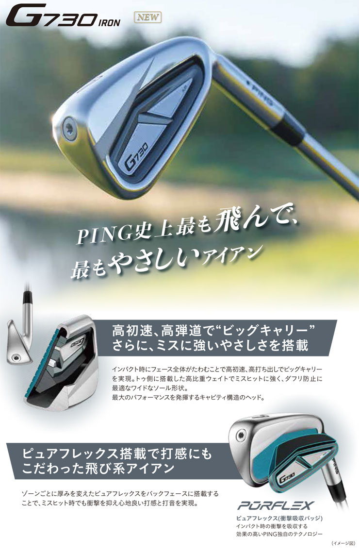 PING（ピン） 特注カスタムクラブ G730 アイアン AWT 3.0 LITE