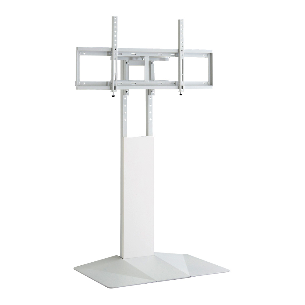 テレビスタンド 壁寄せタイプ 五角形ベース ホワイト色 ブラック色 全2