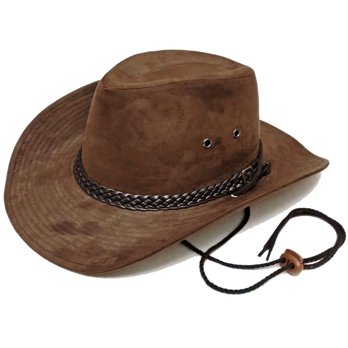 カウボーイハット メンズ 帽子 秋冬 ウエスタンハット スエード調 太め