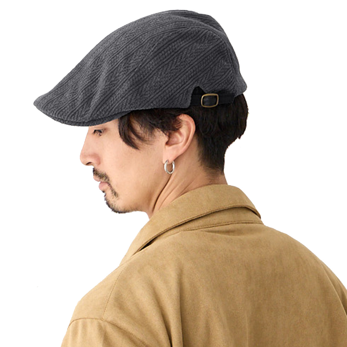 BIG ハンチング帽 ジャガード織り コーデュロイ調 メンズ 帽子 ゴルフ