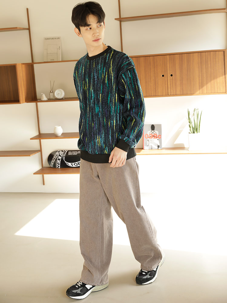 ウッディンドール 3Dニット クージー柄 Coogi 90s 古着系 ヴィンテージ