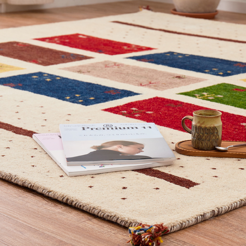 HAGiHARA（萩原） ラグ カーペット ギャッベ 3畳 200×250cm 7柄 ギャベ