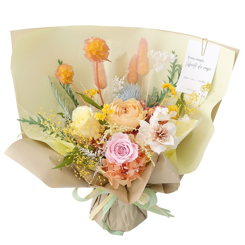 フラワーマーケット花由 プリザーブドフラワー そのままブーケ Breeze