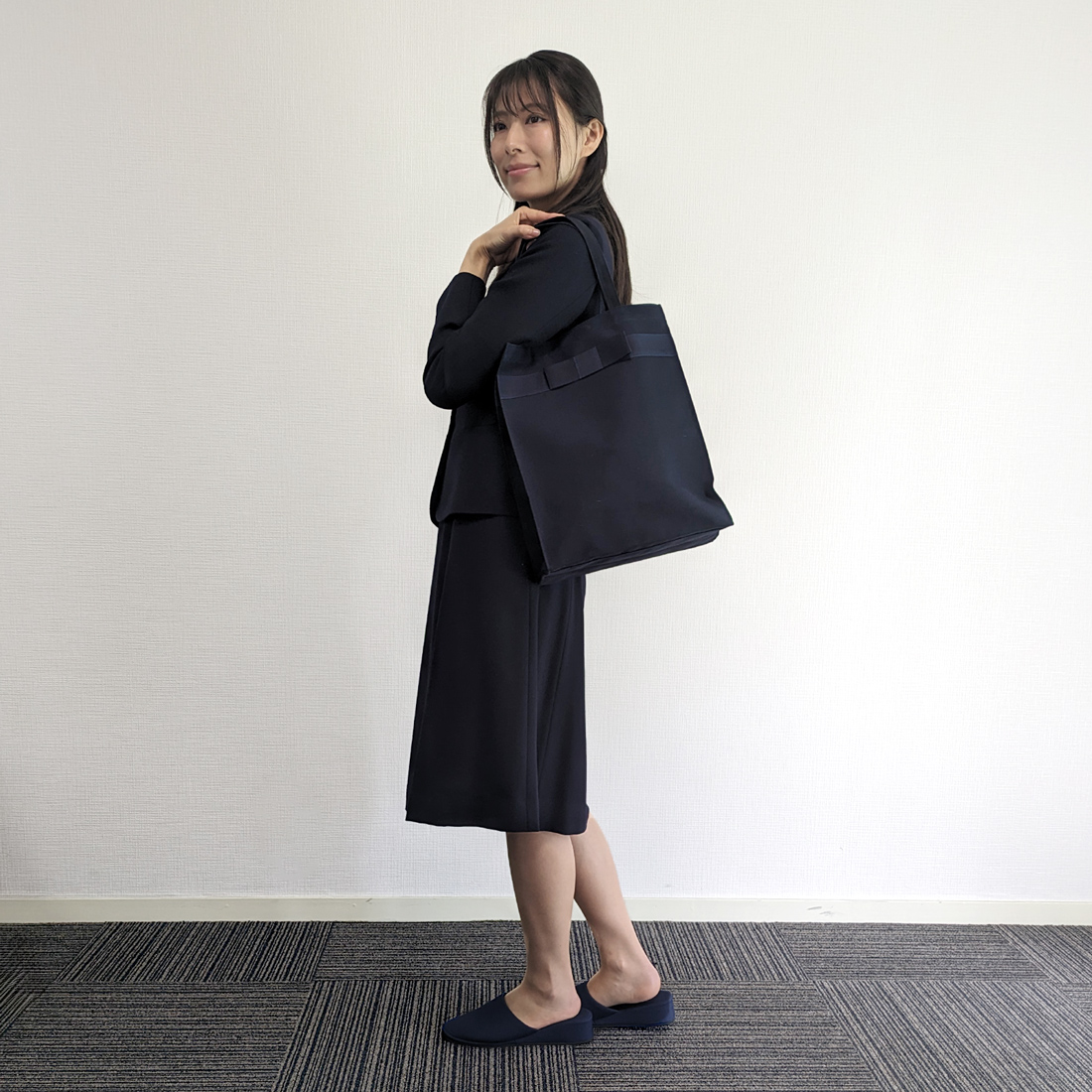 B4サイズ対応 日本製 完全自立型 縦型 サブバッグ グログランリボン